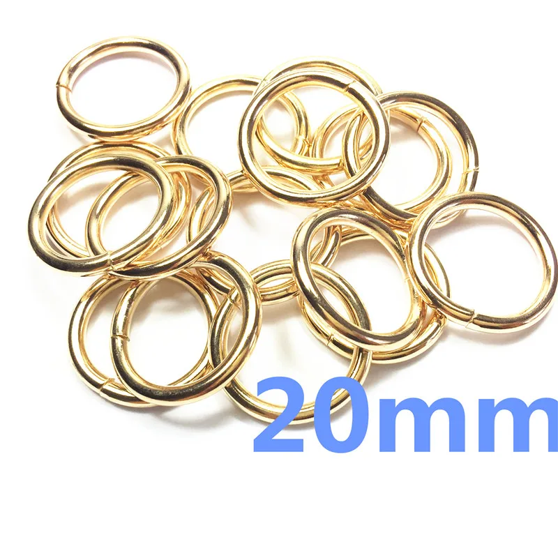 7-   20mm  Rose Gold Metal O Ring for ribbon Dee Webbing Belt Buckle Bag Non Welded