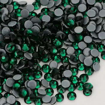 

Emerald FlatBack Glass Hot Fix Rhinestones Hot-Fix Crystal Stones For Clothes
