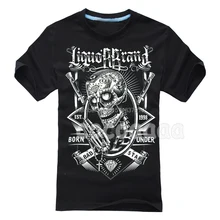 Ликер рок брендовая мужская рубашка 3D высокого качества новые mma горячие предметы черепа фитнес тяжелый рок тяжелый темный металл хлопок