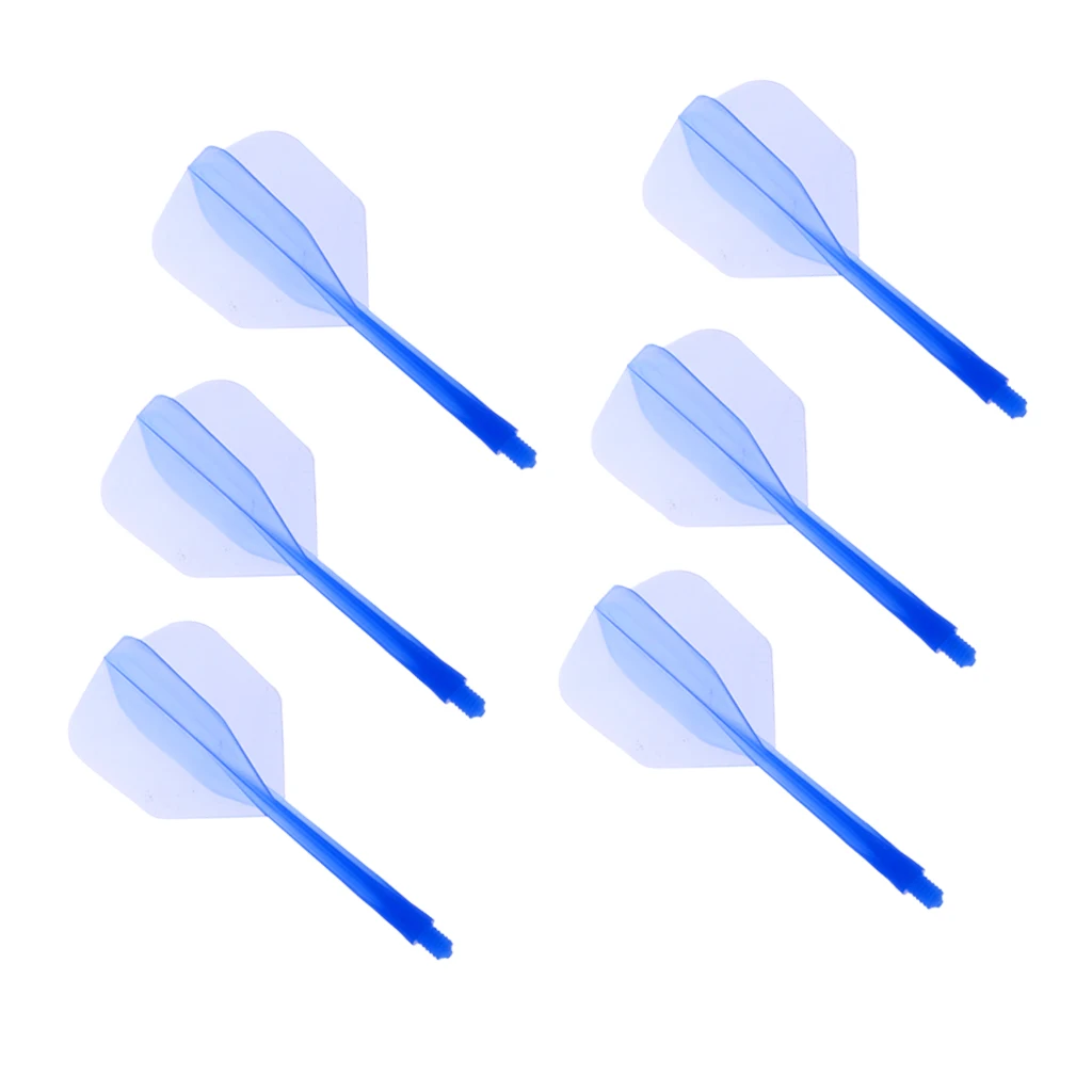 6 Pieces Transparent 2BA Thread Dart Shafts And Dart Flights Connection Entertainment Darts Tools Accessories