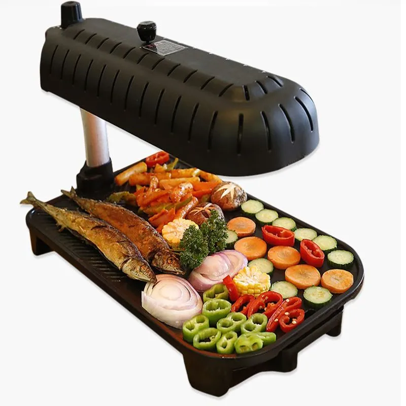 

220V Smokeless Household Electric Grill Non-stick Korean Barbecue Grade Machine BBQ Grill Grade Machine For Family Party