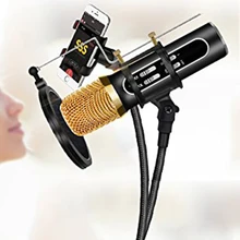 Мобильный телефон, микрофон Стенд фильтр для ПК записывающий, в реальном времени, подкалывание, онлайн чат, мини настольный микрофон Стенд