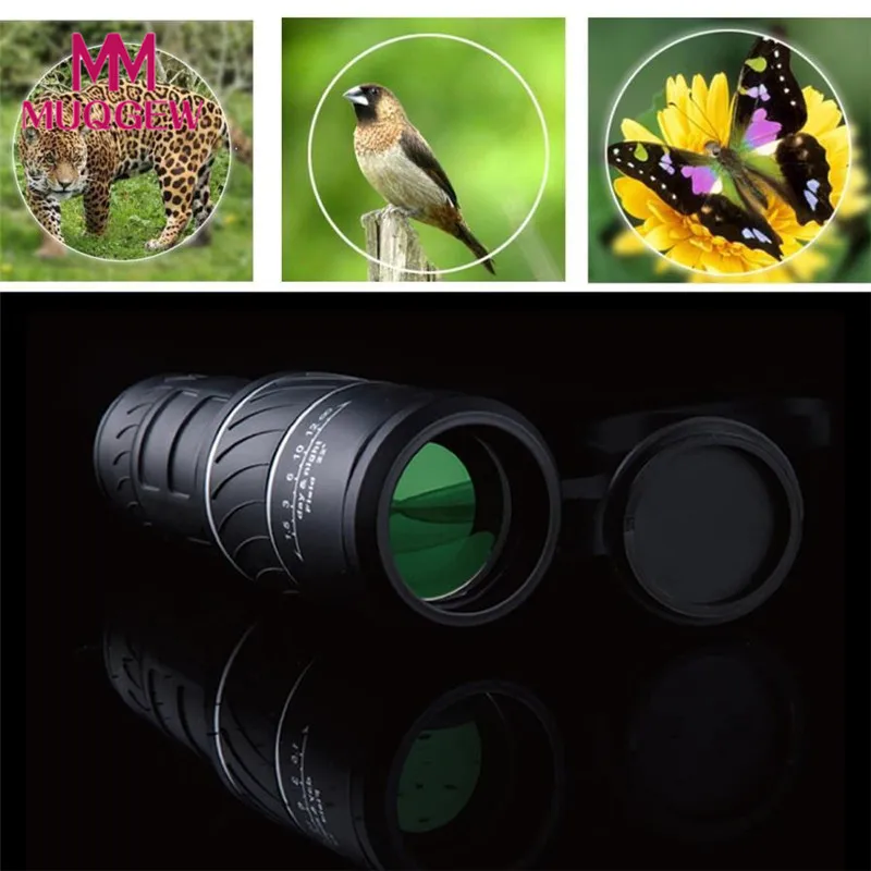 MUQGEW-telescopio Monocular enfocable de día y noche, 40x60 HD telescopio óptico, para caza, Camping, senderismo, visión Nocturna
