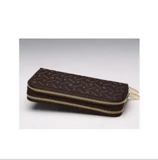 

2018 Emarald new fashion Man women leather double zipper wallet long hand bag ladies leather handbag with large capacity