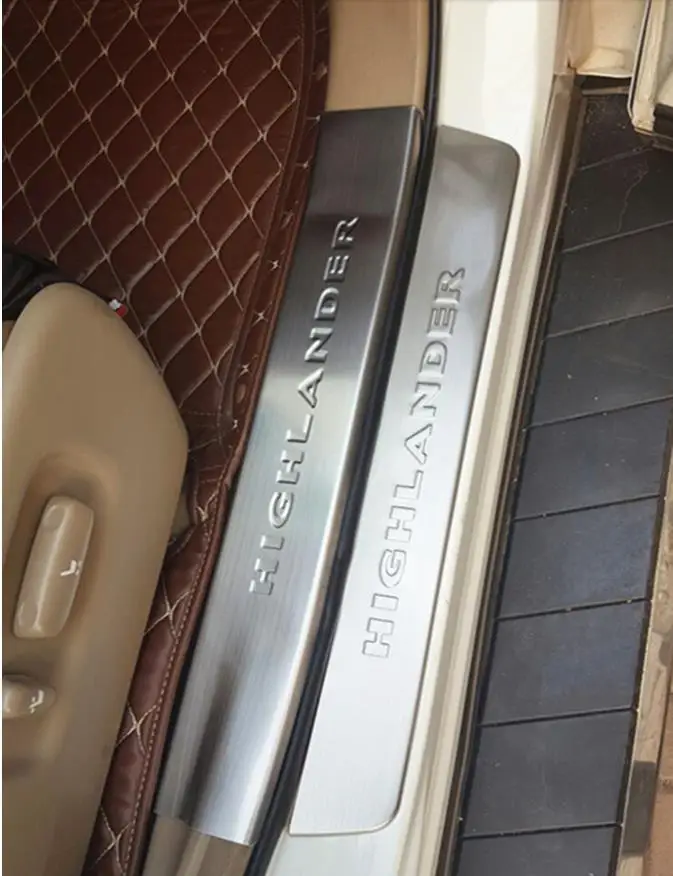 

For Toyota Highlander 2008 2009 2010 2011 2012 Threshold Bar Welcome pedal guard Plate built in stainless steel Pedal