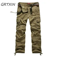 Новое поступление, высокое качество, весенний стиль, модная одежда, однотонные мужские брюки-карго, мужские хлопковые брюки, джоггеры, большие размеры