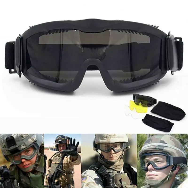 Tacticall Googles охотничьи очки для улицы, мотоциклетные походные очки CS Wargame, защитные очки для страйкбола, очки для стрельбы