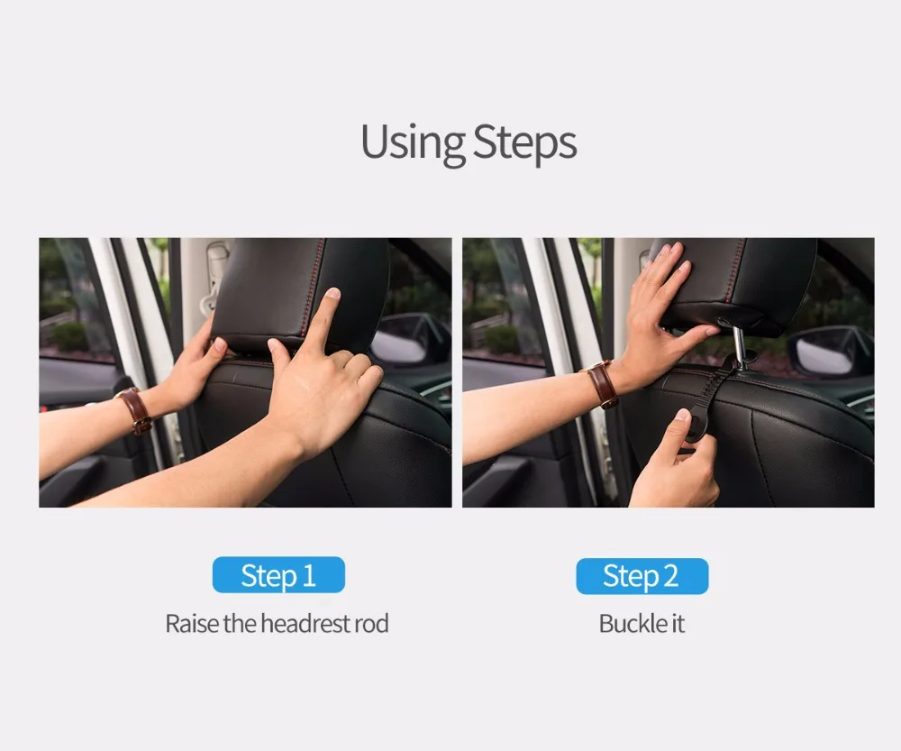 Orico, автомобильные крючки спинки сиденья, вешалки, органайзер, универсальный автомобильный держатель на подголовник, крепление для хранения, крючки для хранения дома, автомобильный стиль, 2 шт