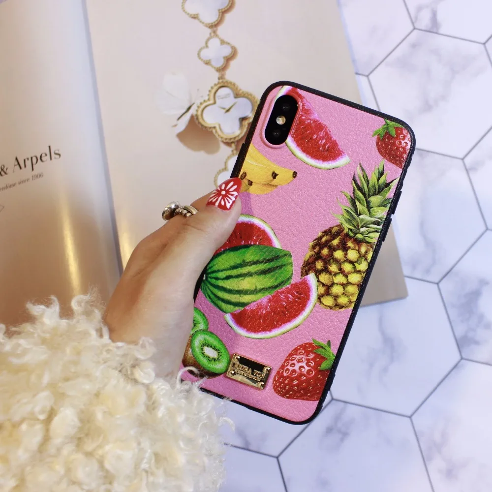 Aoweziic роскошный Liu Dingzhu вышивка прикрепляется для защиты tide fruit iphone XR XS MAX Чехол