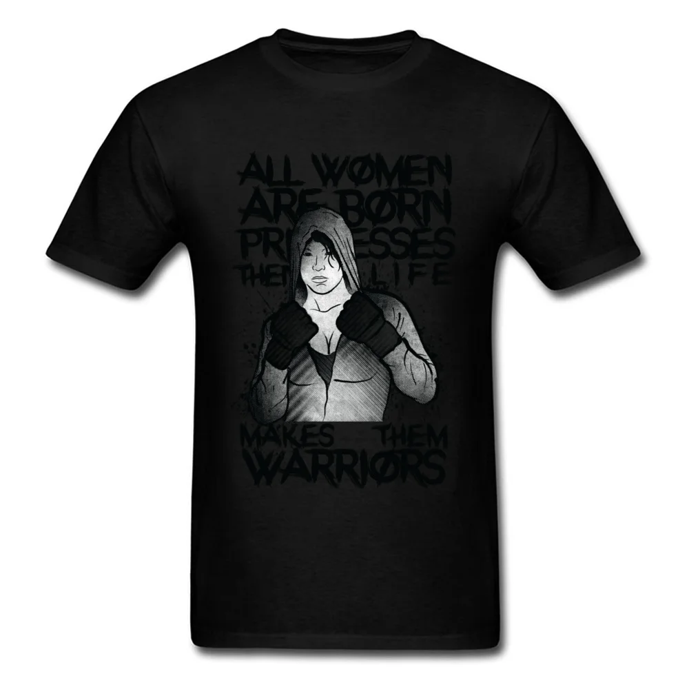 MMA Female Fighter T-shirts Design Short Sleeve Designer Round Collar 100% Cotton Fabric Tees Tee Shirt for Men Summer/Fall MMA Female Fighter black