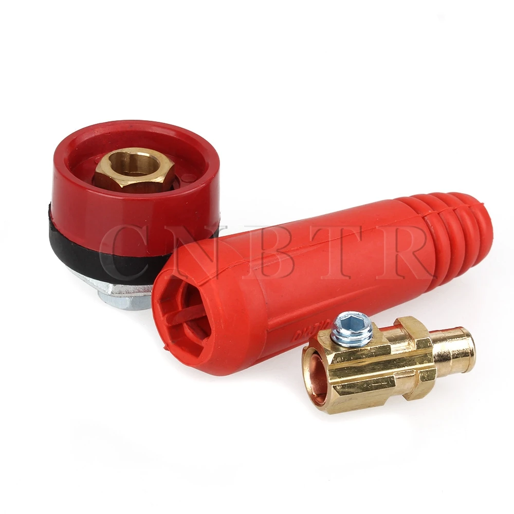 

CNBTR Red Quick Fitting Connector Joint Plug + Welding Machine Panel Connector Socket