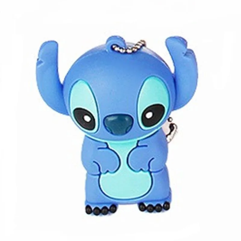 new USB flash drive 128gb cute animal cartoon USB 2.0 4GB 8GB pen drive 16GB 32GB 64GB creative Pendrive usb memory stick Stitch - Цвет: 7