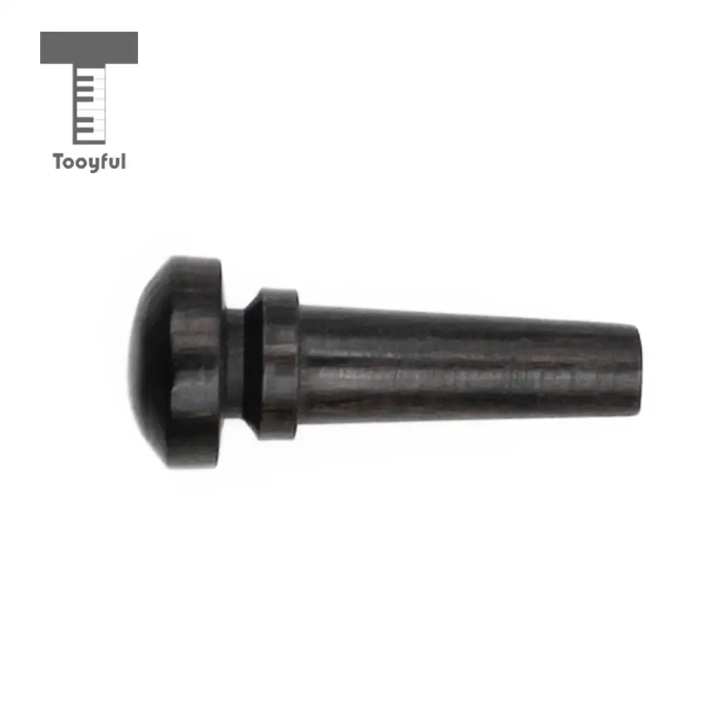 Tooyful Finest Ebony Violin Fiddle Tail Nail Fasten Tailpiece Black for 3/4 4/4 Size Violin Replacement Parts