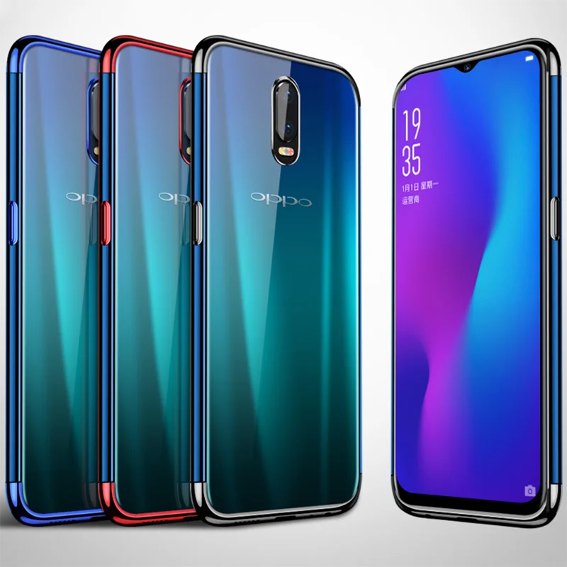 Мягкий чехол EXUNTON из ТПУ для OPPO R17 Pro R15 F9 F7 R15Dream защитный телефона A83|Чехлы-накладки|