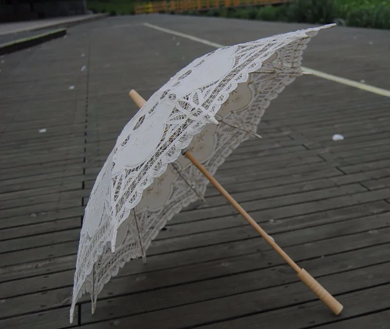 Guarda-chuva de madeira do algodão do raio