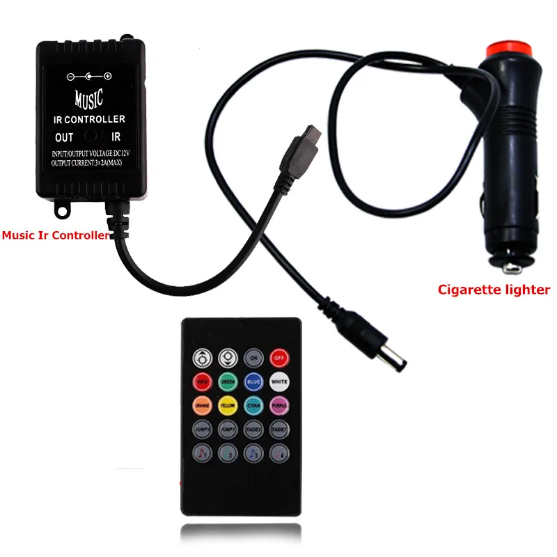  Car RGB LED Music Voice Sound Control Car Interior Decorative Atmosphere Auto RGB Pathway Floor Lig - 32977959808