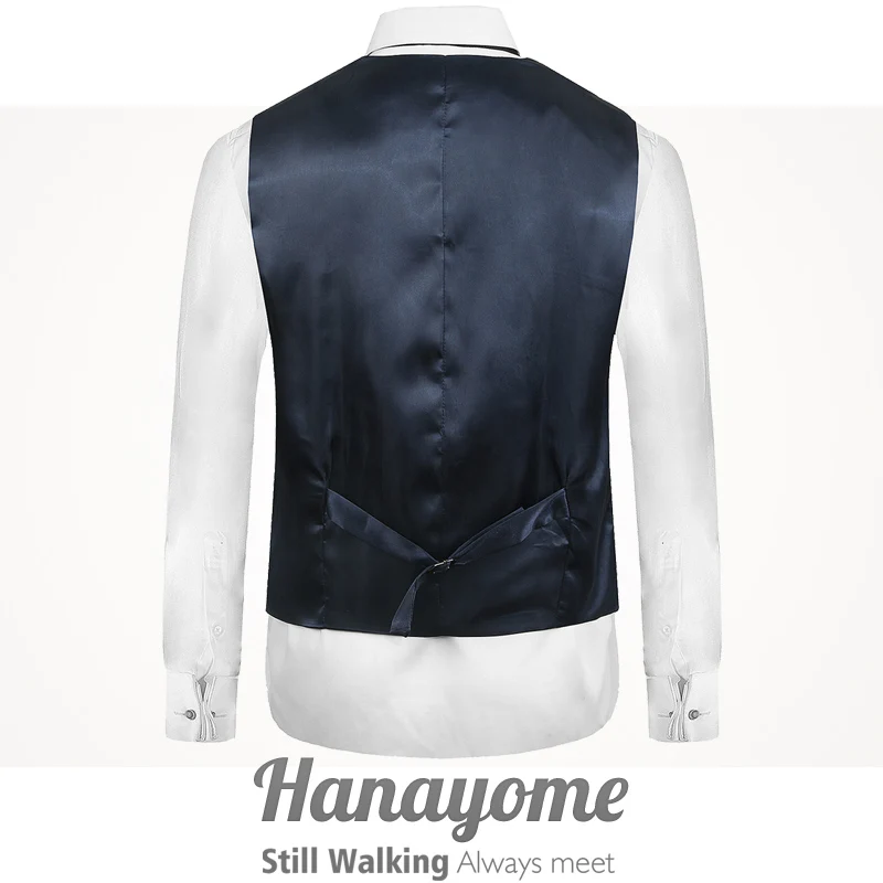 New Formal Vest Casual Waistcoat Dress Wedding Men Slim Fit Suit Jacket And Coat Dark Blue VS45 Free Custom Service