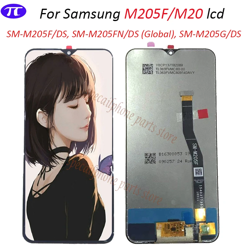 

6.3''For SAMSUNG M20 2019 M205F M205 M205F/DS lcd Display Touch Screen Digitizer Assembly replacement for M20 M205FN/DS lcd