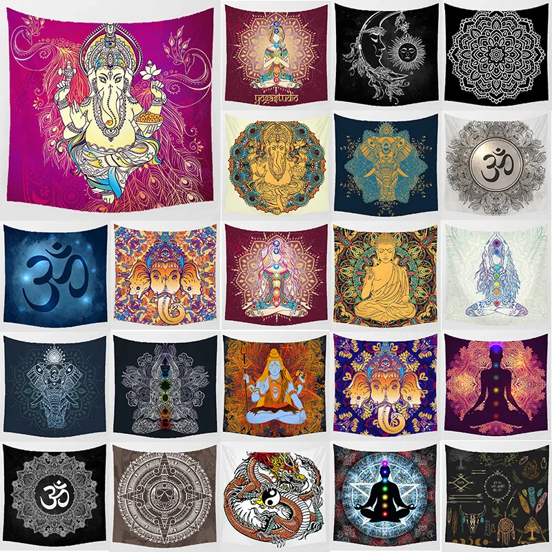 

Unicorn Indian elephanf hanging wall tapestry home decoration wall art tapestry bedroom tapestry size 1500mm*1500mm