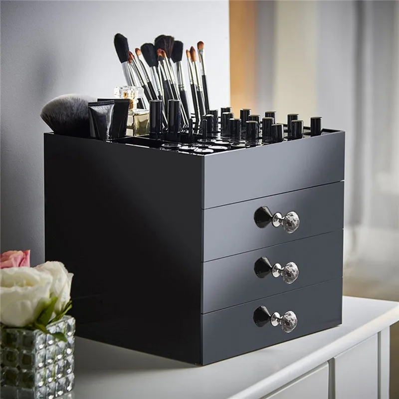 

NEW Cosmetics 4 Tier Large Makeup Display Storage Organizer Drawer Case Box Drawers Jewelry Organizer Arrangement Storage Box