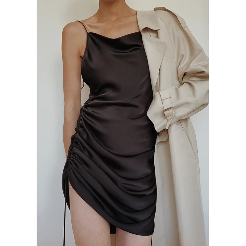AEL Лето, женское платье-комбинация, Модное Длинное тонкое женское вечернее платье, сексуальное, с открытой спиной, на заказ