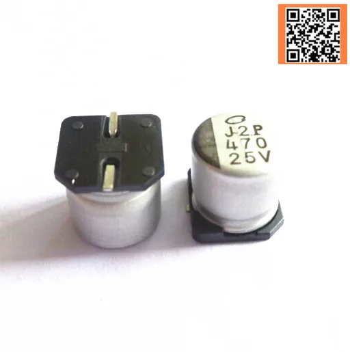 

100pcs/lot 25V 470UF SMD aluminum electrolytic capacitor size 10*10mm