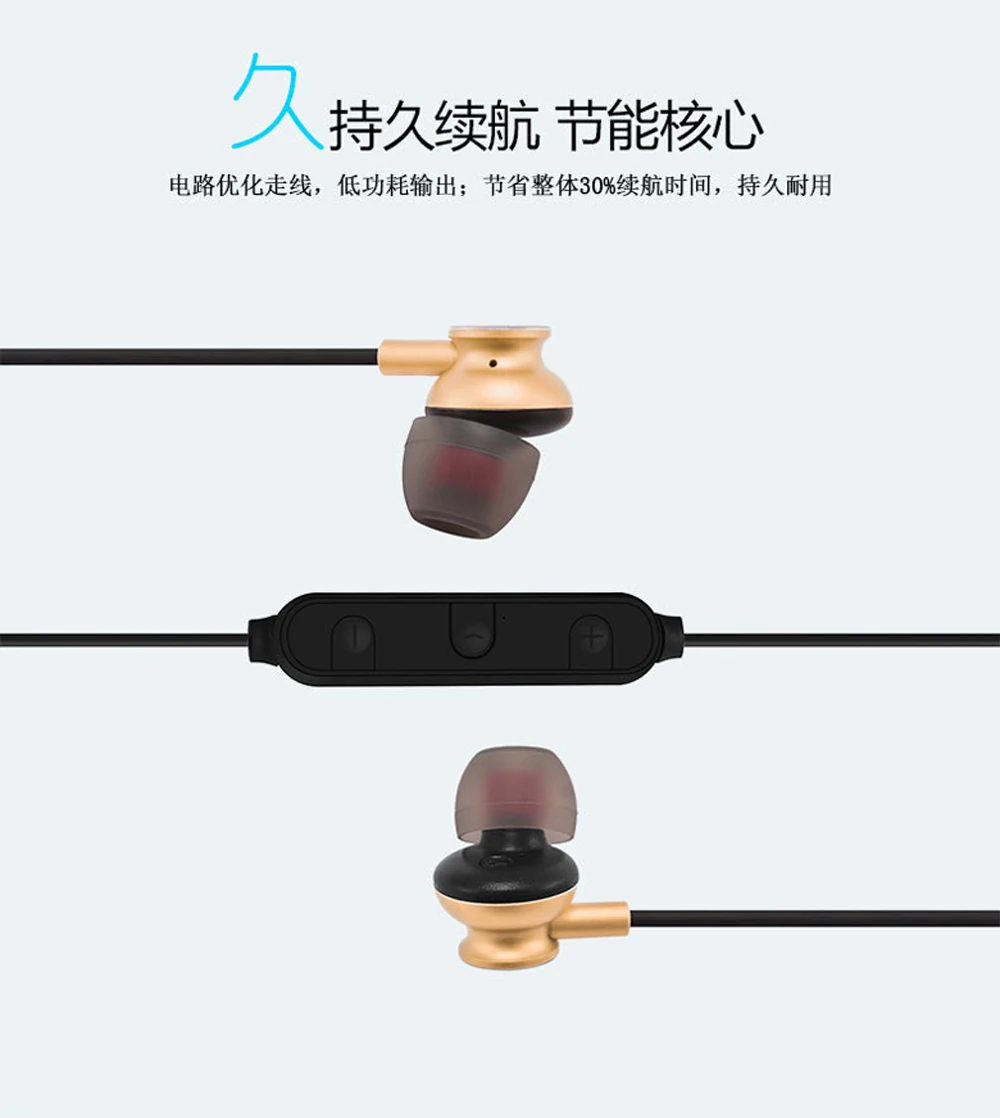 Qijiagu Bluetooth наушники беспроводные наушники Музыкальная гарнитура шейные спортивные наушники CVC 6,0 с микрофоном