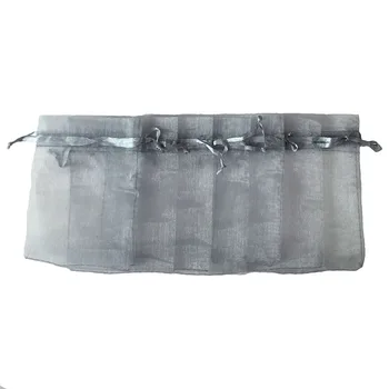 

AY Hot Sale 100pcs/Lot Organza Bags 7x9cm Wedding Favour Gift Bag Jewellery Pouches Grey Color Organza Bags