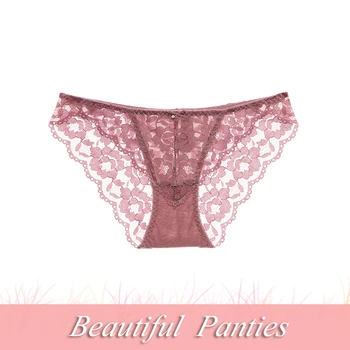 

Sexy Transparent Panties Women Cotton Plus Size Seamless Breathable Panty Lace Briefs Fashion Ladies Underwear Lingerie XL Black