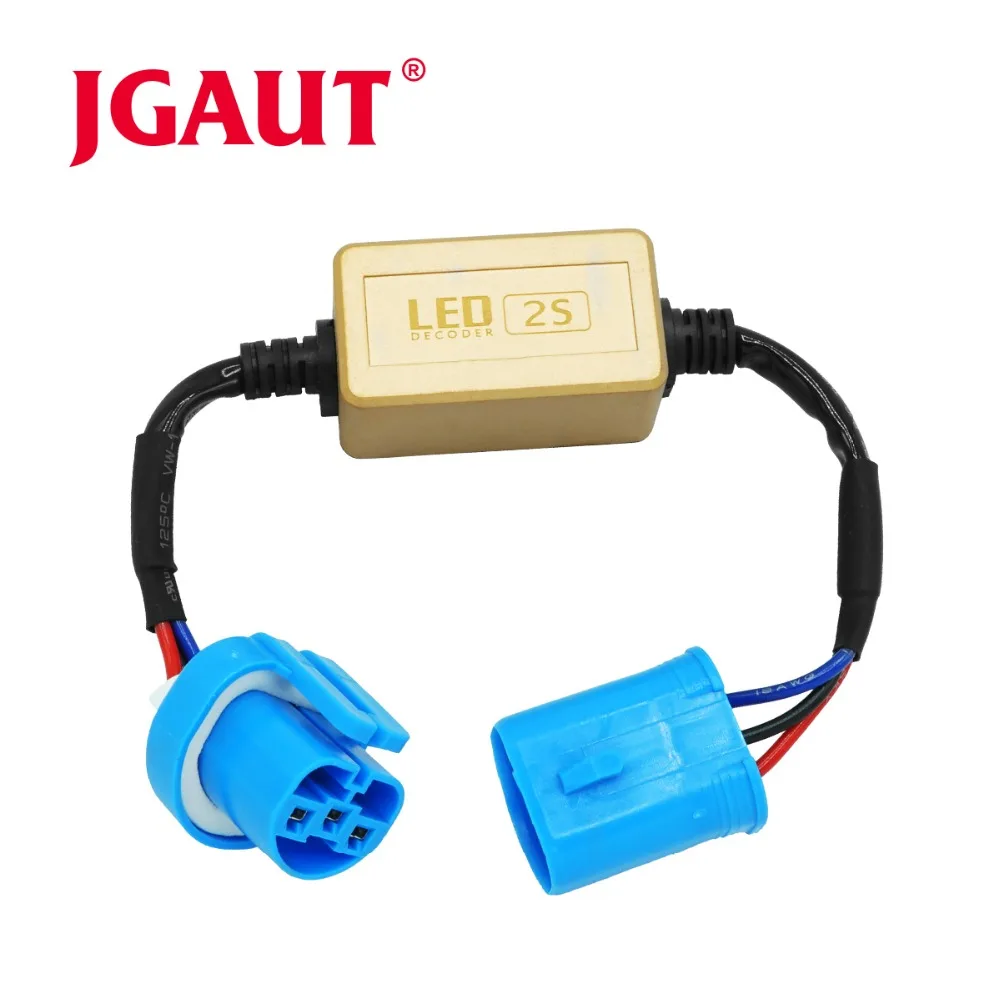 JGAUT H1 H4 H7 H8 H9 H11 HB3 9005 HB4 9006 светодиодный фары Противотуманные фары DRL led нагрузочный резистор Canbus Error Free проводной компенсатор, декодер