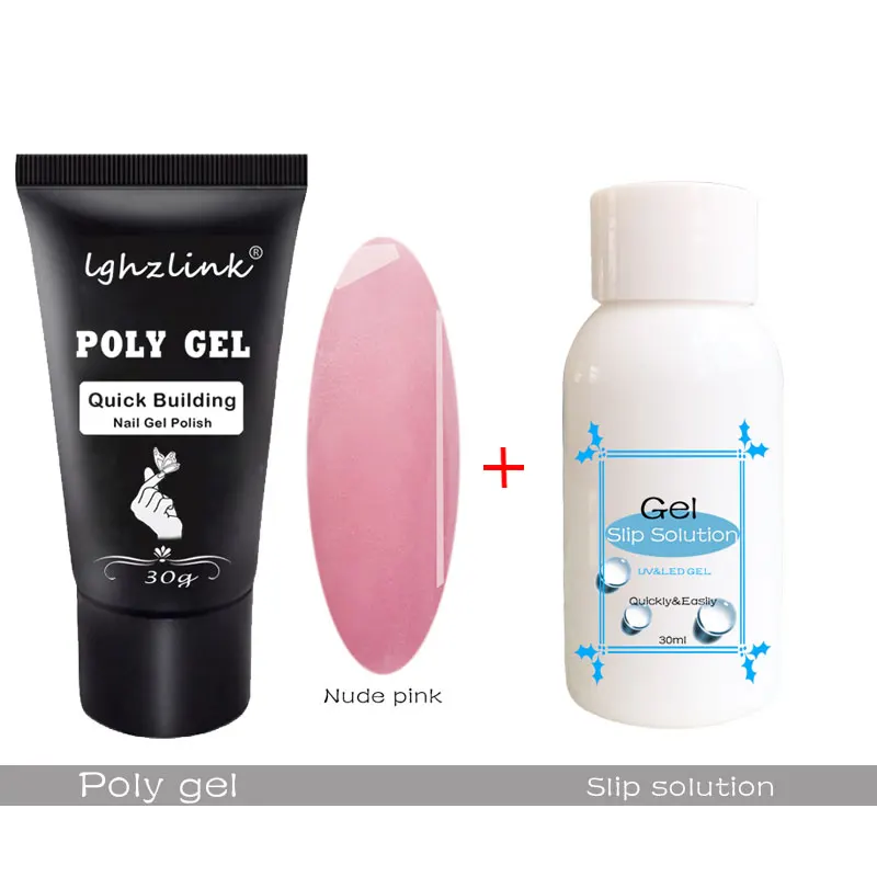 

Lghzlink Fast Extention Long Lasting Poly Gel Slip Solution Set UV Builder Gel Nail Gel Varnish Nail Liquid Acrylic French Kit