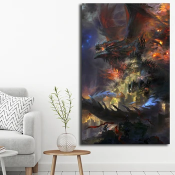 

World Of Warcrafts Wallpaper Canvas Painting Print Artwork Living Room Home Decor Modern Wall Art Oil Painting Poster