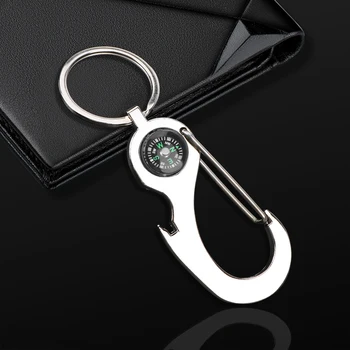 

FORAUTO Car Key Rings Compass Helm Keychain Keyring Hiking Navigation Accessories Gift For Friend Creatively Design Car Styling