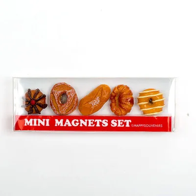 Творческий Красочный полимерный магнит чайник/яйцо/мороженое/кофе/молоко имитация холодильник для пищи магнит украшения для дома 1 шт./лот - Цвет: Donuts set