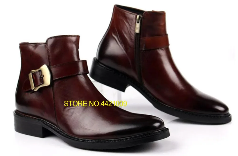 

autumn winter martin luxury mens dress boots genuine leather high quality ankle boots men shoes for business wedding