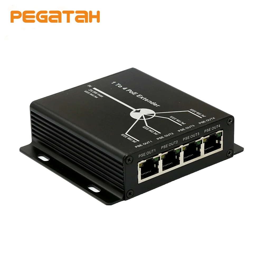 4 Порты и разъёмы IEEE802.3af удлинитель для питания по Ethernet Max продлить 120 м трансмиссия для IP камера