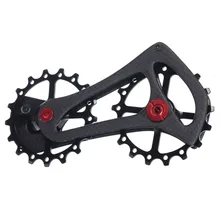 Bicycle Rear Derailleur Pulleys Wheel 17T Bike Carbon Fiber Jockey Wheel For Shimano 6700/67706800/6870/9070 Bicycle Parts