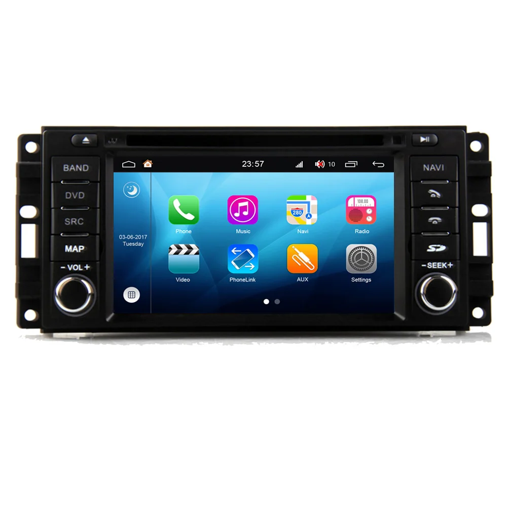 Cheap Android 8.0 Octa Core Car Radio DVD GPS Navigation For Dodge Avenger Challenger Charger Dakota Durango Grand Caravan Journey 1