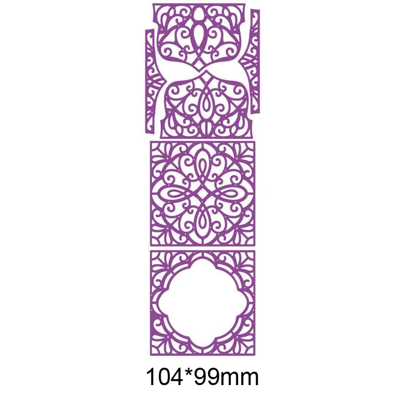3D коробка кружевная рамка панель ретро металлические режущие штампы трафарет для скрапбукинга тиснение DIY бумажные карты ручной работы шаблоны ручной работы - Цвет: H3200 flourish