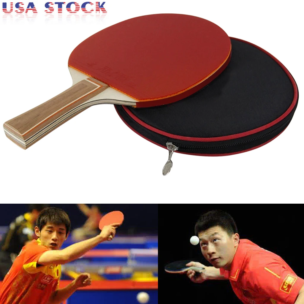 Ракетка для настольного тенниса ракетка Летучая мышь ракетка для пинг-понга с сумкой чехол для спортивной игры (красный)