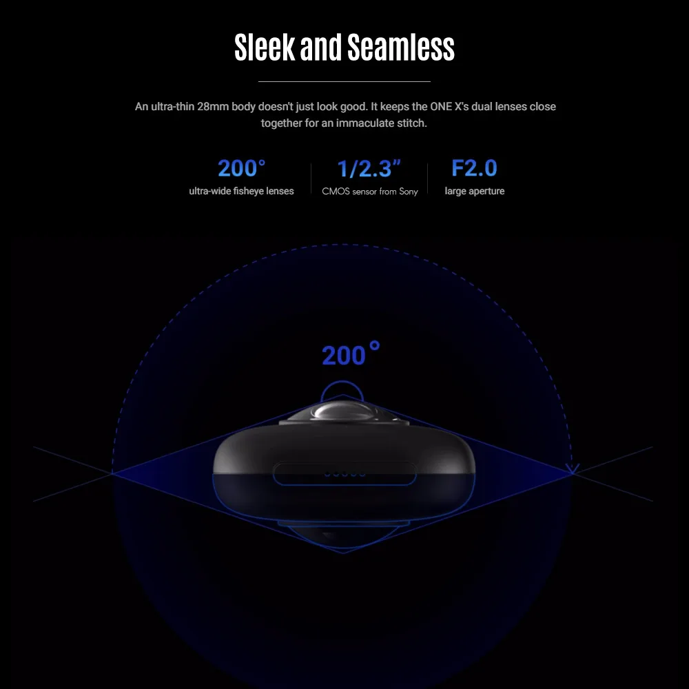 Новейшая панорамная камера Insta360 ONE X 360 с картой 32 ГБ для iPhone samsung Xiaomi 5,7 K видео 18 МП 360 камера Экшн-камера