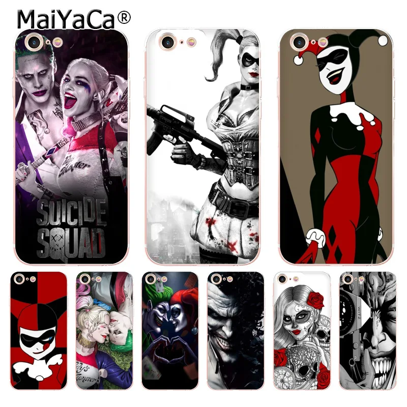 

MaiYaCa Harley Joker soft tpu phone case cover for Apple iPhone 8 7 6 6S Plus X 5 5S SE 5C 4 4S case