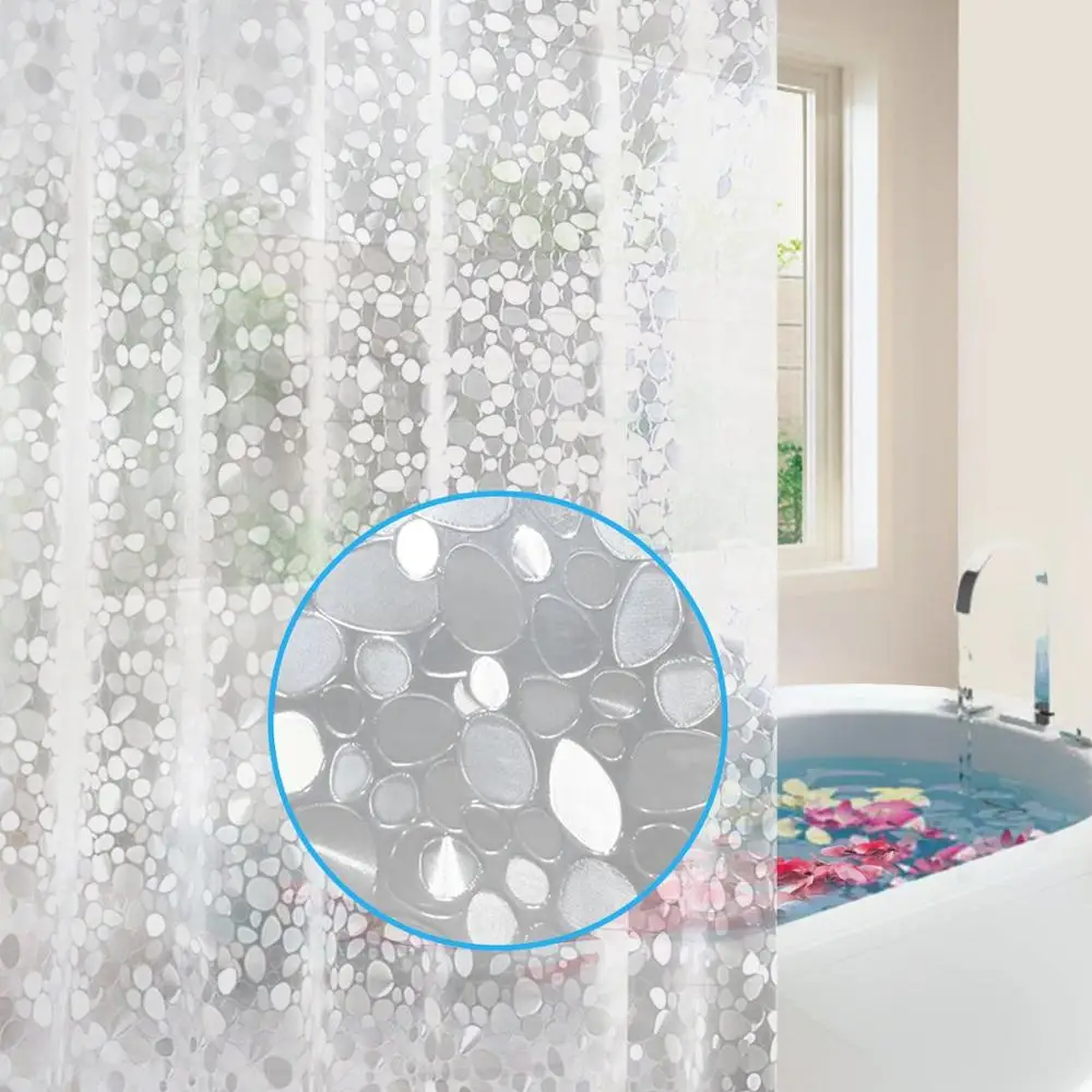 

Turetrip 180X180CM Fabric Shower Curtain Mildew Resistant Shower Curtain with Hooks Bathroom Curtain For Bath Waterproof Curtain