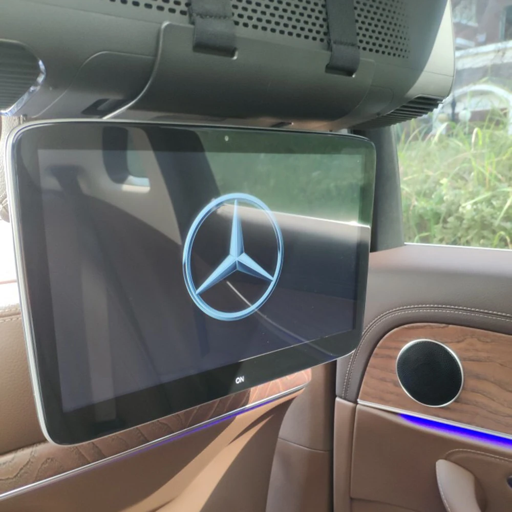 في التلفزيون سيارة داعم رأس المخده مع رصد لمرسيدس بنز GLS 350 D 2018 الروبوت 7.1 OS الخلفية مقعد نظام الترفيه