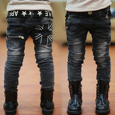 

2019 fashion children pants high quality kids Spring and Autumn Rice word casual trousers boys jeans 2-7 years