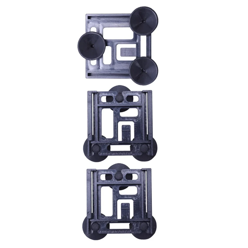 3 Pcs Sauqre Bracket Fish Tank Internal Filter Suction Cup Black