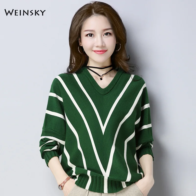 

Women Knitted Wool Sweater And Pullovers Batwing Sleeve Korean Style Ladies Fashion Jumper Tops Autumn And Winter 2019