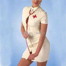 New Arrival Sex Products Sexy Lingerie Sexo Women Latex short sleeves Catsuit nurse maid font b