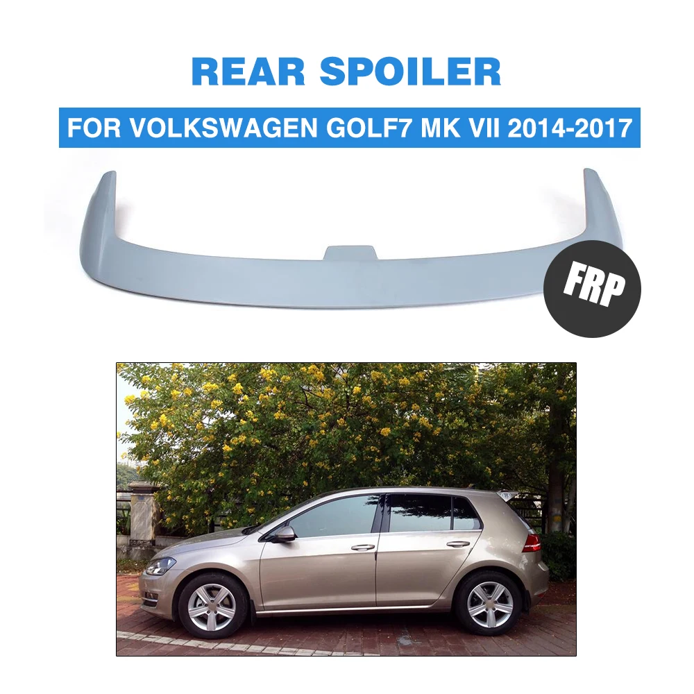 

Auto Rear Roof Spoiler Hatchback Boot Wing For Volkswagon VW Golf 7 VII MK7 2014-2017 V style FRP Unpainted Grey Primer