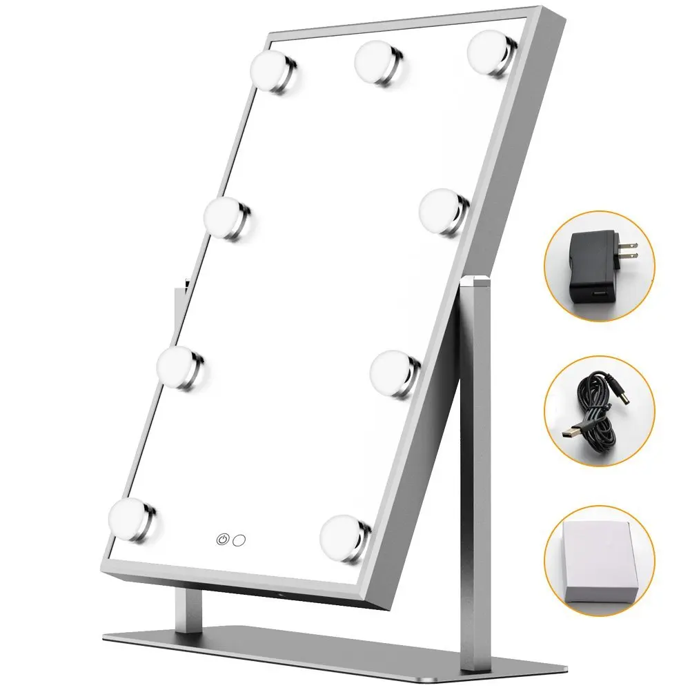 

Hollywood vanity Mirror with Light Table tops Lighted Mirror with Dimmer Mirror with Lighting Adjustable Touch Screen Mirrors